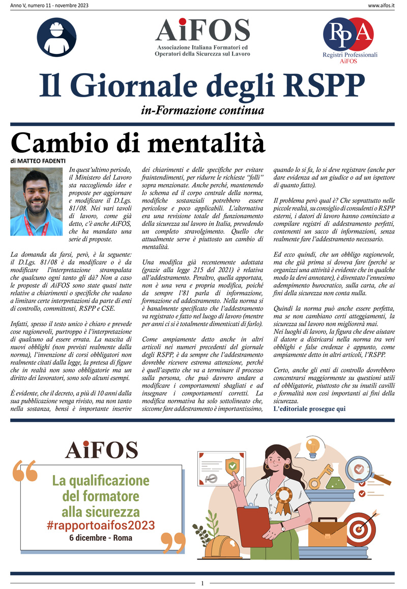Il Giornale degli RSPP - Novembre 2023