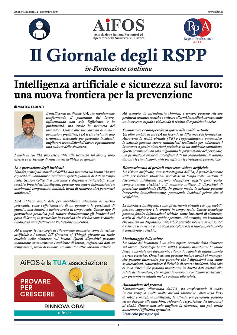 Il Giornale degli RSPP - Novembre 2024